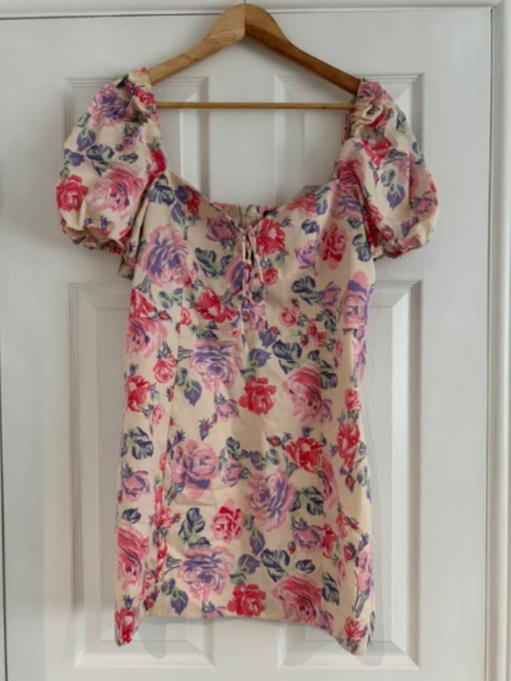 Zara Floral Puff Sleeve Top